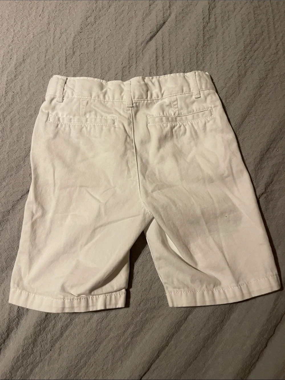 Boys Sz 6 White Flat Front Chino Shorts